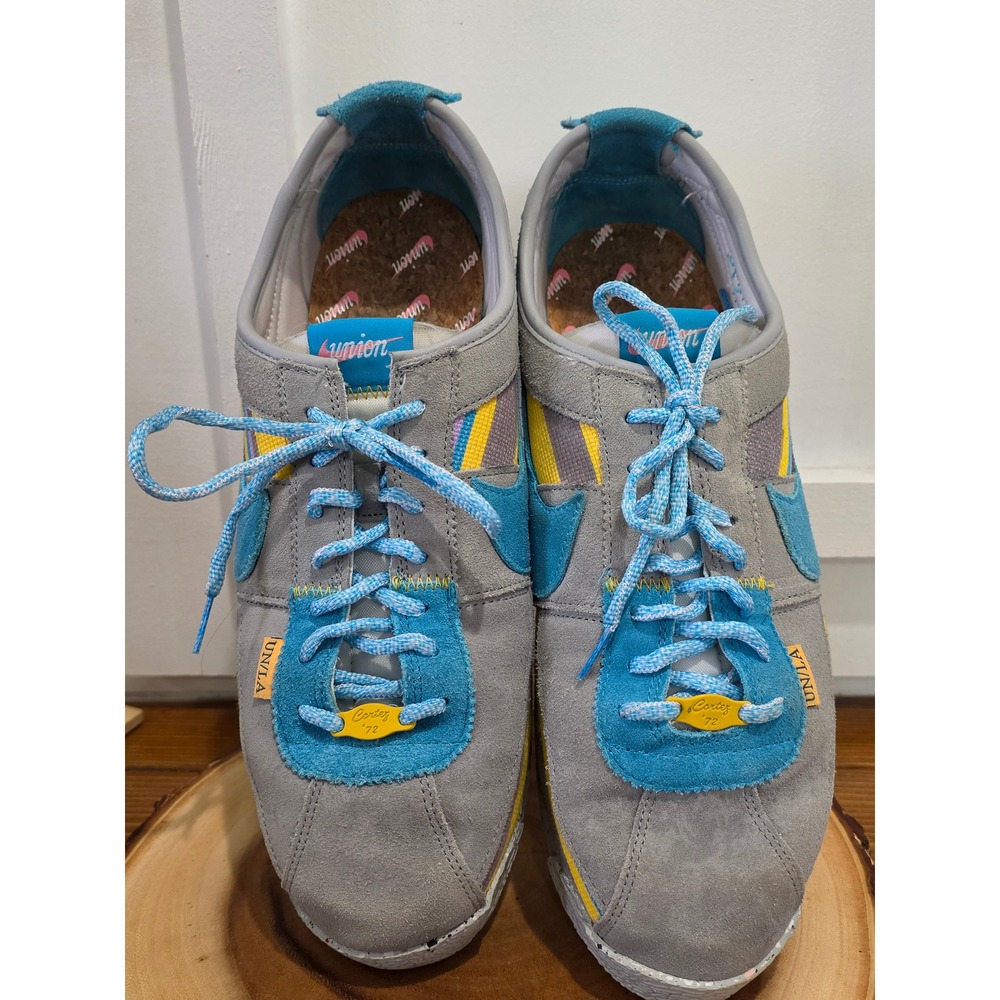 Union LA x Nike Cortez SP Grey Blue DR1413-002 Mens 11.5 Sneakers Gently Worn